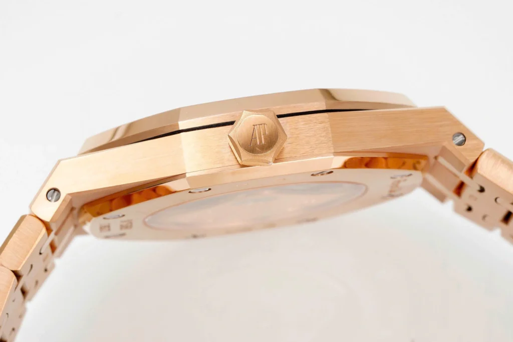 Super Clone Audemars Piguet Royal Oak Selfwinding 15400OR 41mm Black Dial Rose Gold –