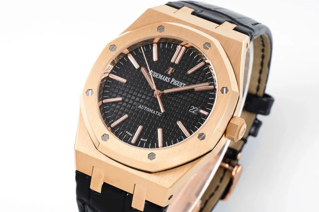 Super Clone Audemars Piguet Royal Oak Selfwinding 15400OR 41mm Rose Gold Steel — bracelet detail