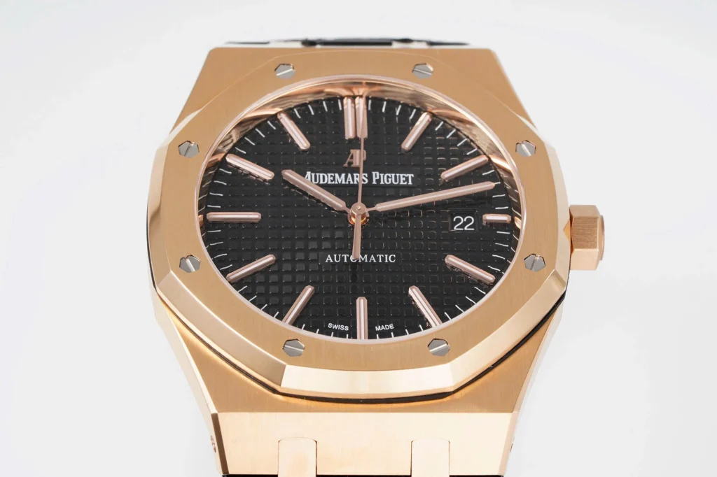 Super Clone Audemars Piguet Royal Oak Selfwinding 15400OR 41mm Rose Gold Steel — side profile