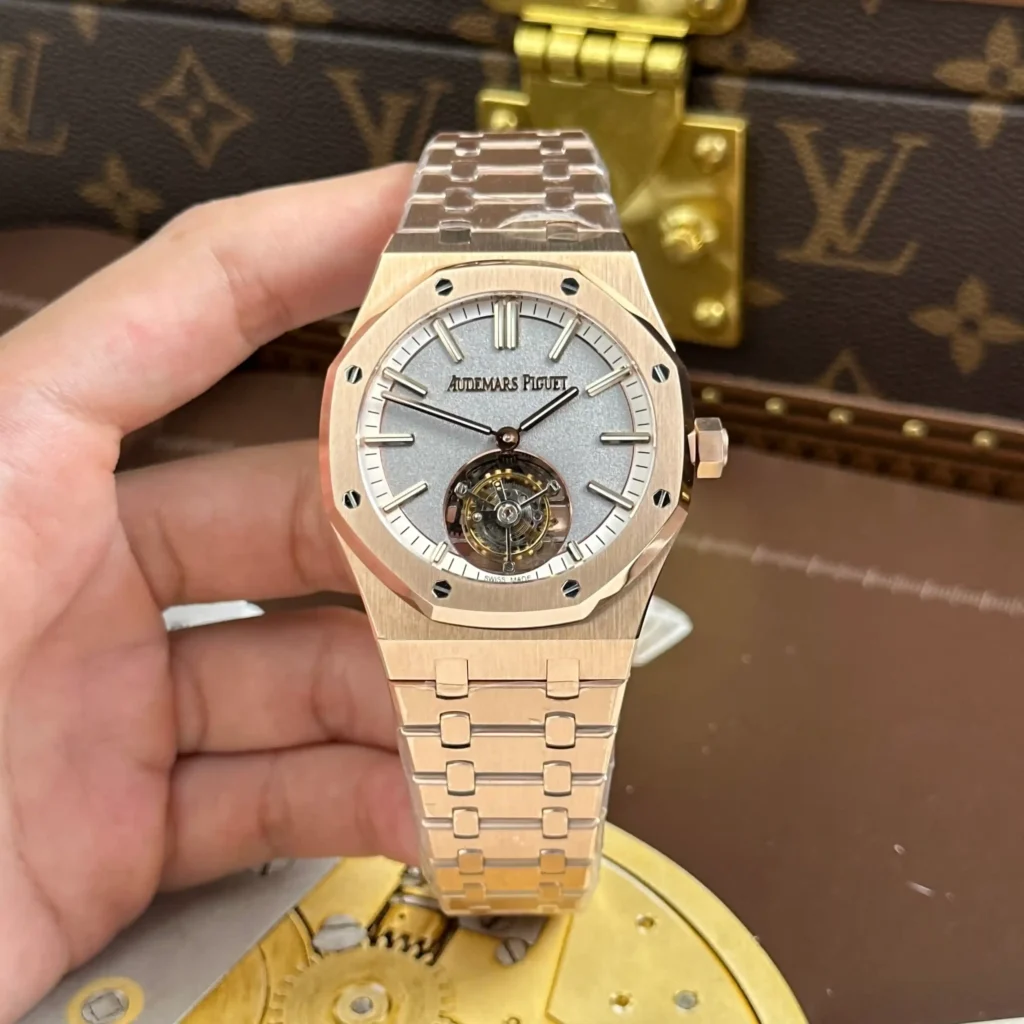 Super Clone Audemars Piguet Royal Oak Selfwinding Flying Tourbillon 26730OR.OO.1320OR.05 41mm — dial close-up