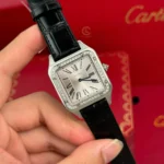 Super Clone Cartier Santos – Dumont White Dial Benzel Swarovski 38mm x 27.5mm Steel –