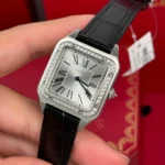 Super Clone Cartier Santos – Dumont White Dial Benzel Swarovski 38mm x 27.5mm Steel –