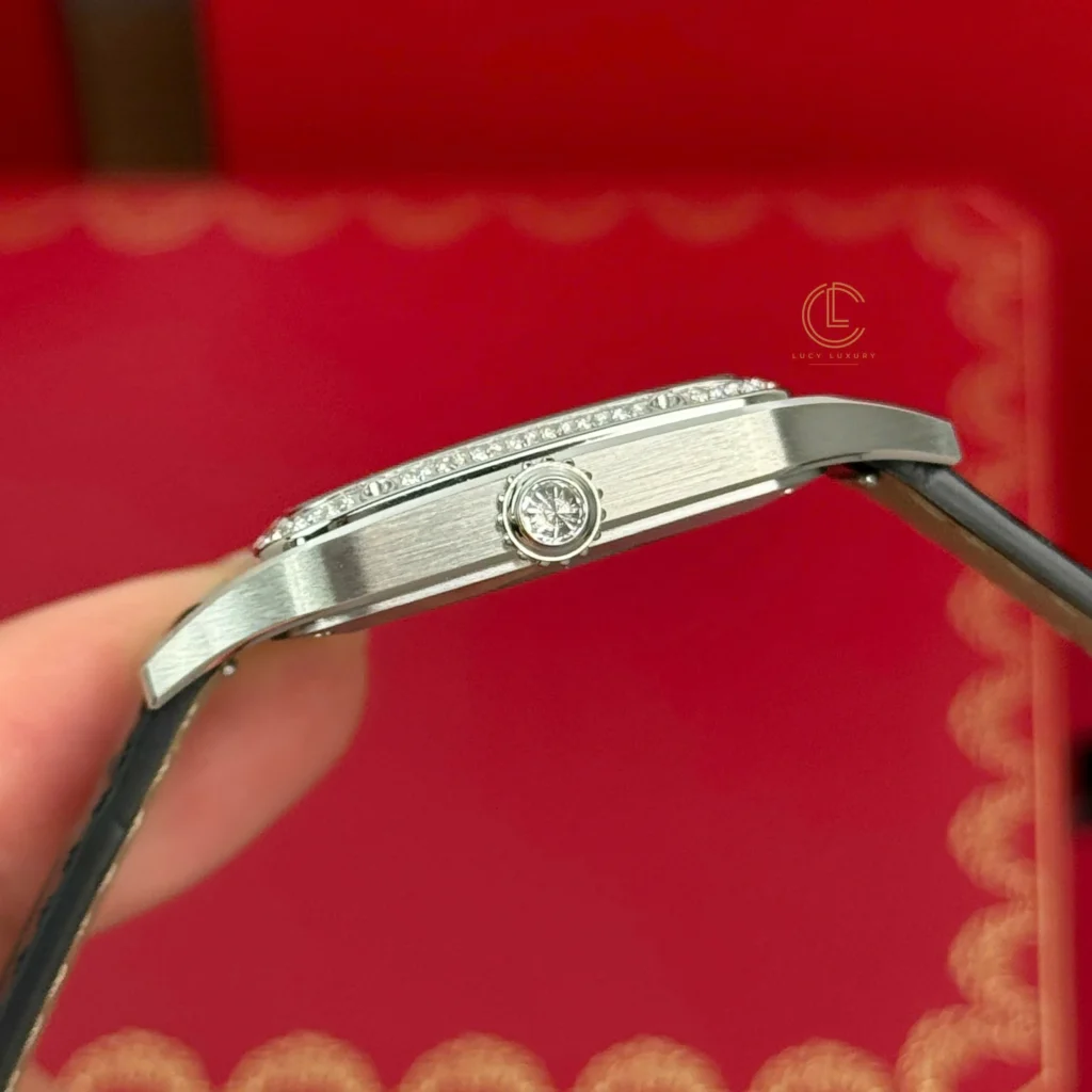 Super Clone Cartier Santos – Dumont White Dial Benzel Swarovski 38mm x 27.5mm Steel –