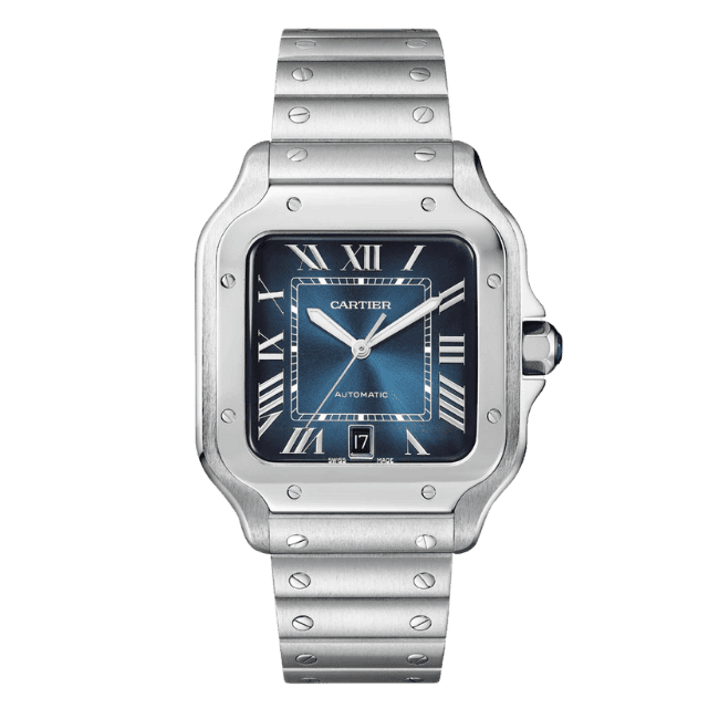 Super Clone Cartier Santos De Cartier Blue Dial WSSA0071 39.8mm