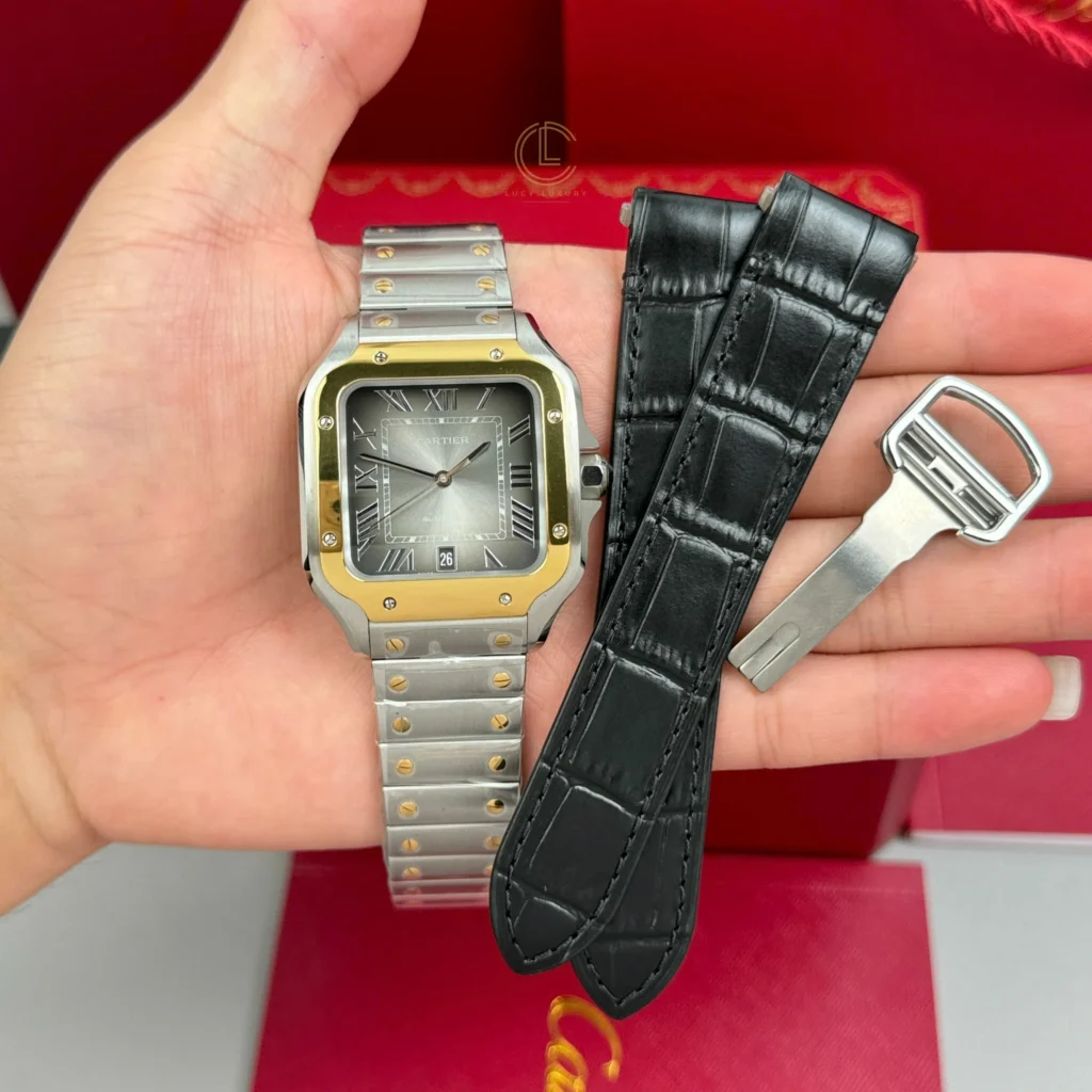 Super Clone Cartier Santos De Cartier CRW2SA0030 Demi Yellow Gold