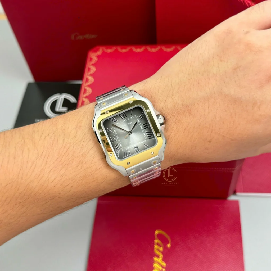 Super Clone Cartier Santos De Cartier CRW2SA0030 Demi Yellow Gold