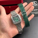 Super Clone Cartier Santos De Cartier Green Dial Large WSSA0062 39.8mm