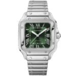 Super Clone Cartier Santos De Cartier Medium Green WSSA0061 35.5mm – Swiss SuperClone