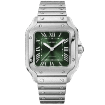 Super Clone Cartier Santos De Cartier Medium Green WSSA0061 35.5mm