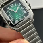 Super Clone Cartier Santos De Cartier Medium Green WSSA0061 35.5mm – Swiss SuperClone