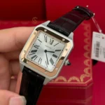 Super Clone Cartier Santos-Dumont 43.5mm W2SA0011 43.5mm x 31.4mm Demi Rose Gold