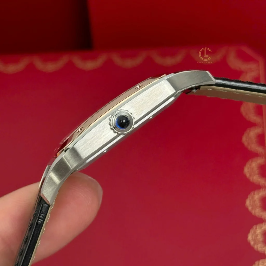 Super Clone Cartier Santos-Dumont 43.5mm W2SA0011 43.5mm x 31.4mm Demi Rose Gold