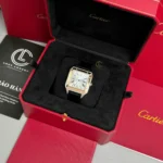 Super Clone Cartier Santos-Dumont 43.5mm W2SA0011 43.5mm x 31.4mm Demi Rose Gold