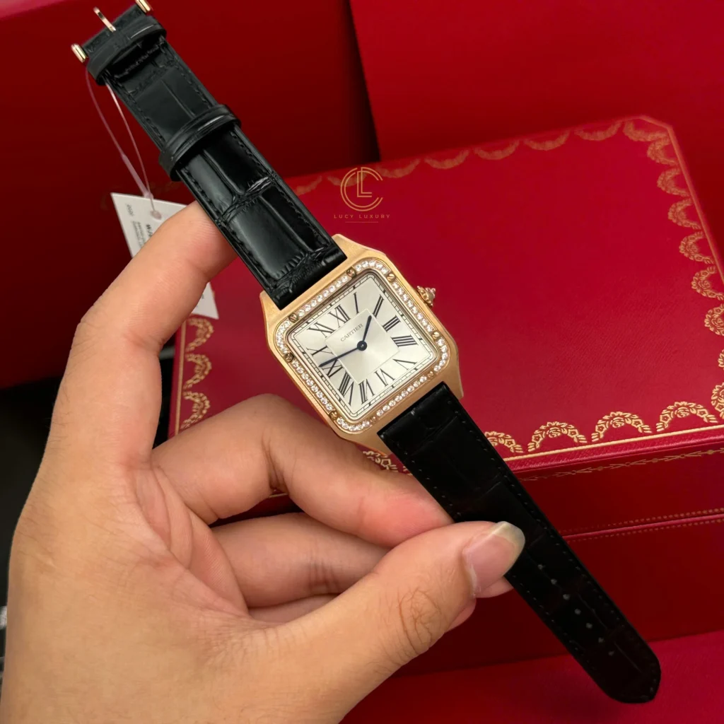 Super Clone Cartier Santos-Dumont WJSA0016 43..5mm x 31.4mm Rose Gold