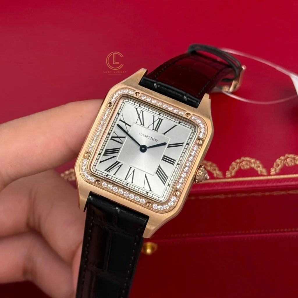 Super Clone Cartier Santos-Dumont WJSA0016 43..5mm x 31.4mm Rose Gold