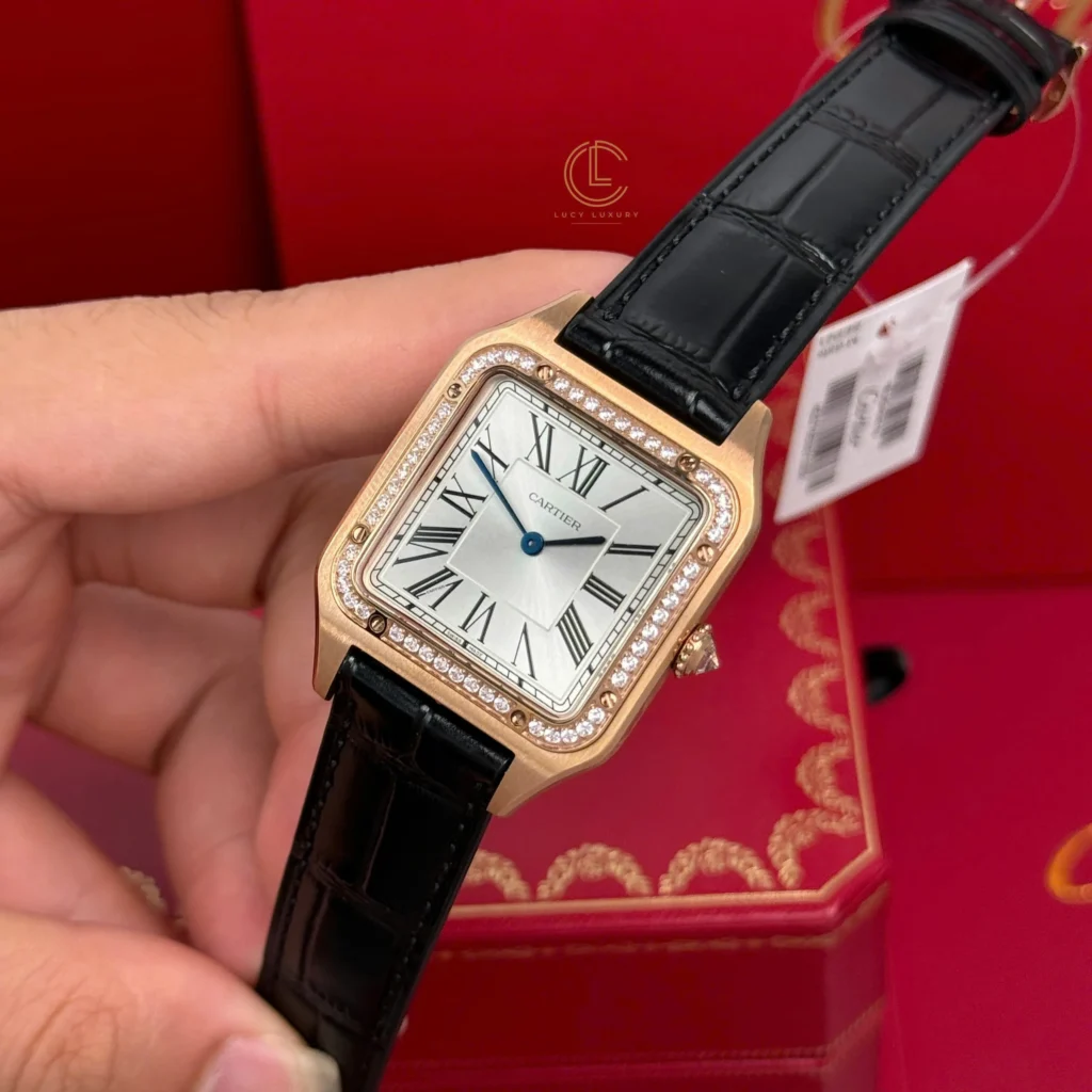 Super Clone Cartier Santos-Dumont WJSA0016 43..5mm x 31.4mm Rose Gold
