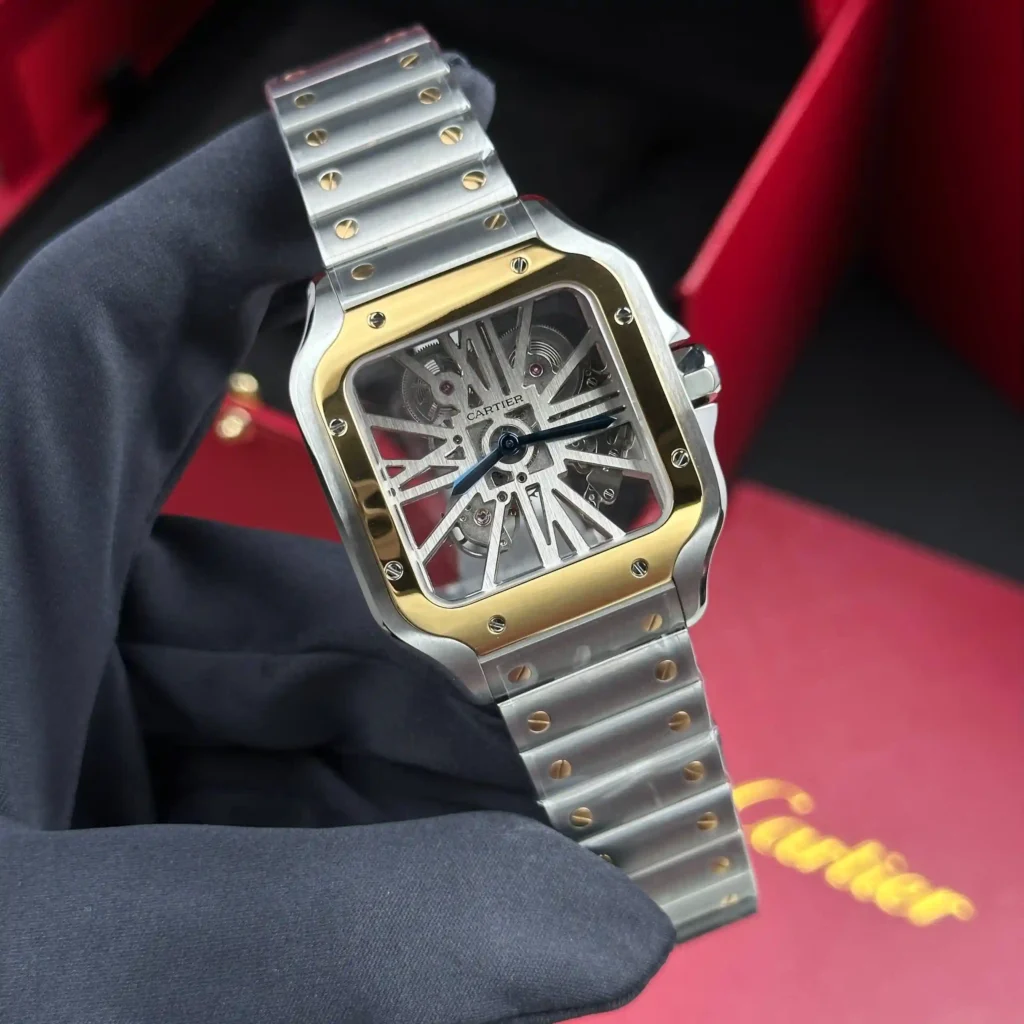 Super Clone Cartier Santos Large Skeleton WHSA0012