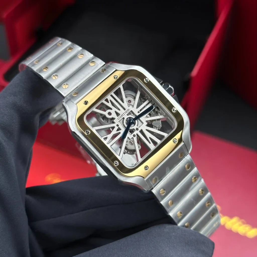 Super Clone Cartier Santos Large Skeleton WHSA0012
