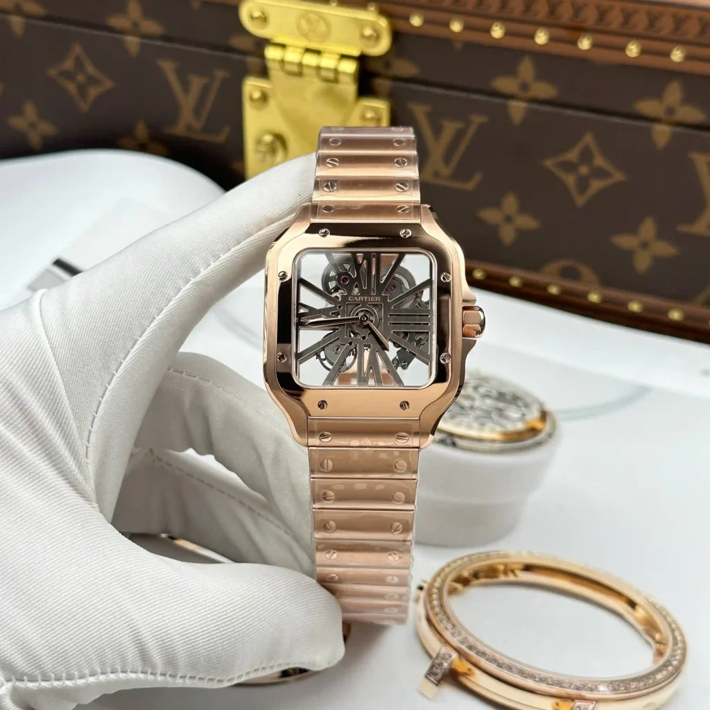Super Clone Cartier Santos Large Skeleton WHSA0016