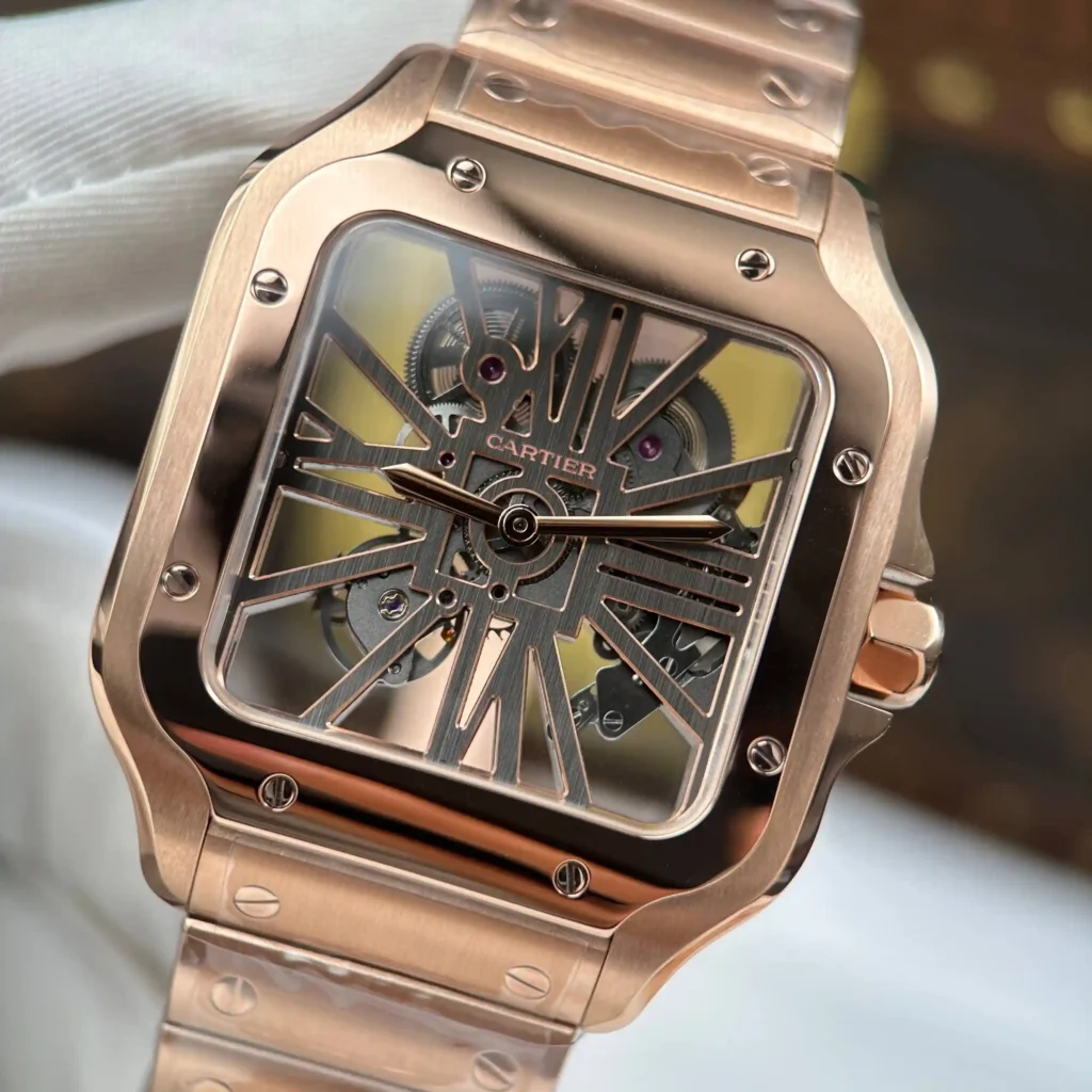 Super Clone Cartier Santos Large Skeleton WHSA0016