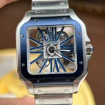 Super Clone Cartier Santos Large Skeleton WHSA0026 39mm