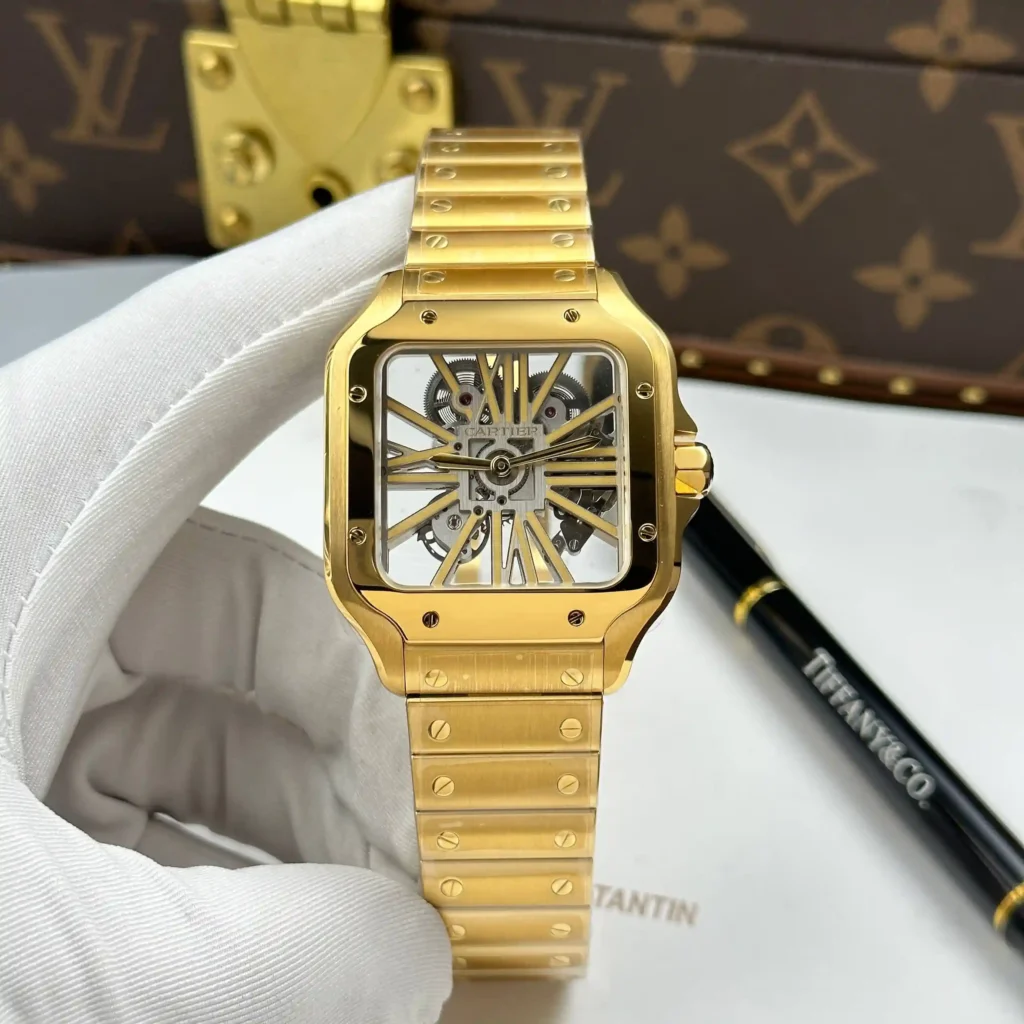 Super Clone Cartier Santos Large Skeleton WHSA0042