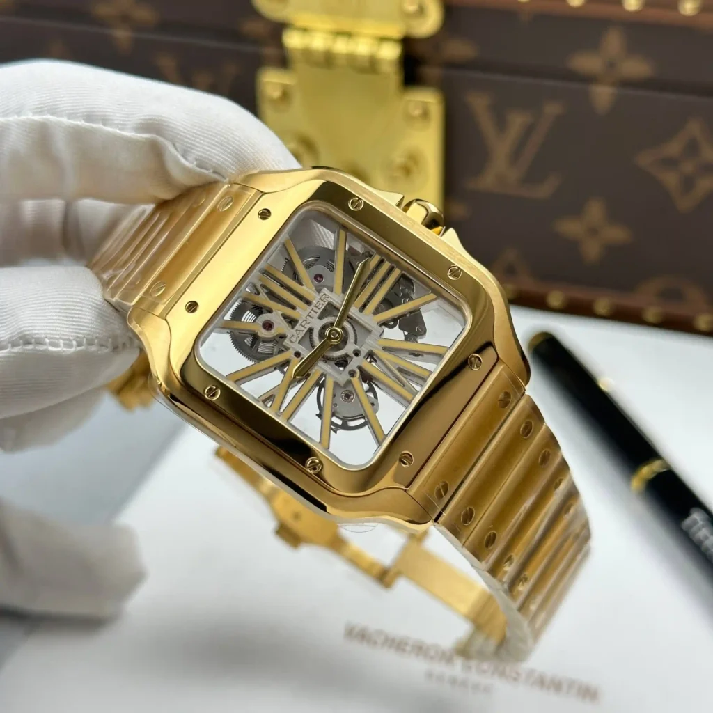 Super Clone Cartier Santos Large Skeleton WHSA0042