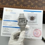 Super Clone Cartier Santos de Cartie Larger Full Diamond 39.8mm – Handcrafted Diamod
