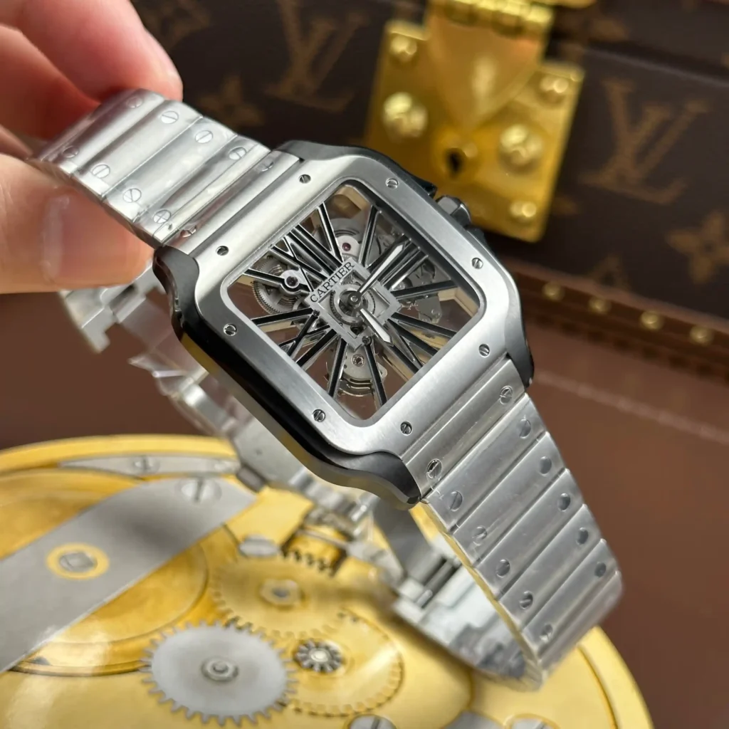 Super Clone Cartier Santos de Cartier Large WHSA0027 –