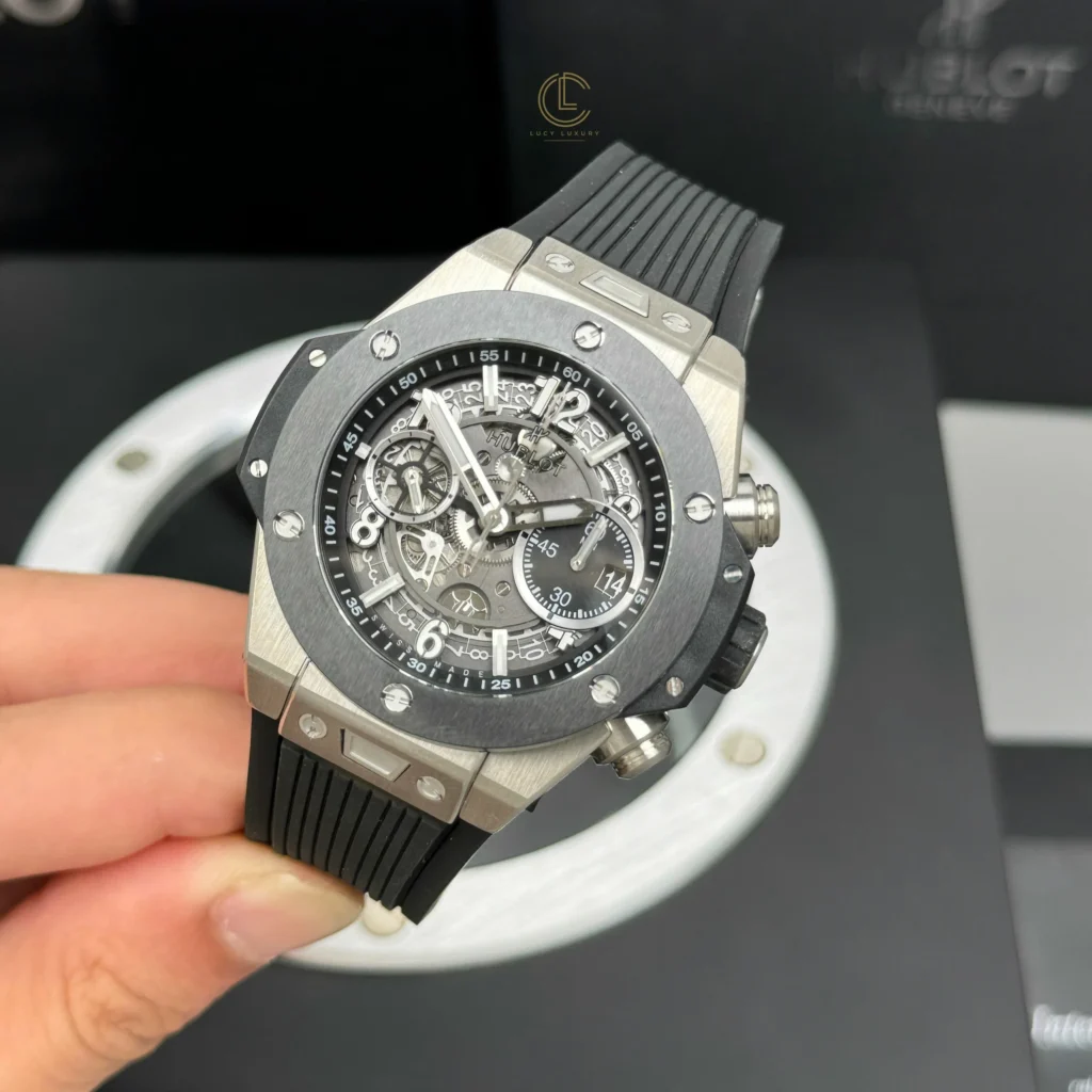 Super Clone Hublot Big Bang 42mm Rubber Strap Ceramic