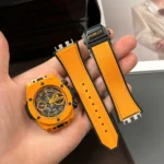 Super Clone Hublot Big Bang 42mm Rubber Strap Steel — dial close-up
