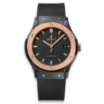 Super Clone Hublot Classic Fusion Ceramic Carbon Dial King Gold JJZ 42mm Base – Swiss SuperClone