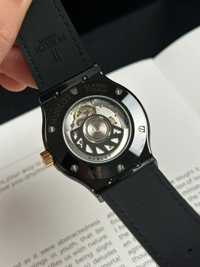 Super Clone Hublot Classic Fusion Ceramic Carbon Dial King Gold JJZ 42mm Base – Swiss SuperClone