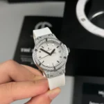 Super Clone Hublot Classic Fusion Diamonds Moissanite Pave 33mm White Dial – Handcrafted Diamod – Swiss SuperClone