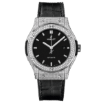 Super Clone Hublot Classic Fusion Diamonds Moissanite Pave 42mm Dial Black – Customize Diamod – Swiss SuperClone