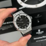 Super Clone Hublot Classic Fusion Diamonds Moissanite Pave 38mm Black Dial – Handcrafted Diamod – Swiss SuperClone