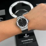 Super Clone Hublot Classic Fusion Diamonds Moissanite Pave 38mm Black Dial – Handcrafted Diamod – Swiss SuperClone