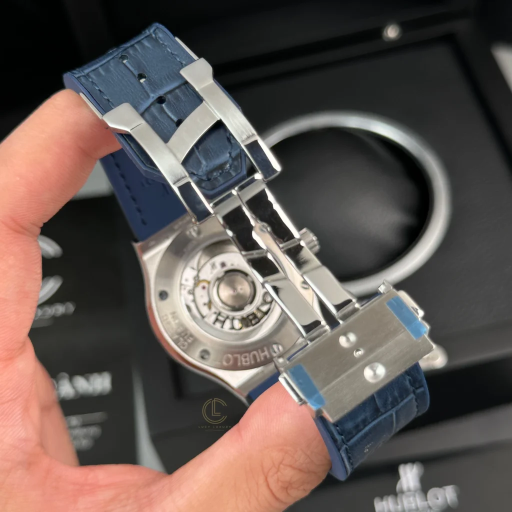 Super Clone Hublot Classic Fusion Diamonds Moissanite Pave 42mm Blue Dial – Customize Diamod