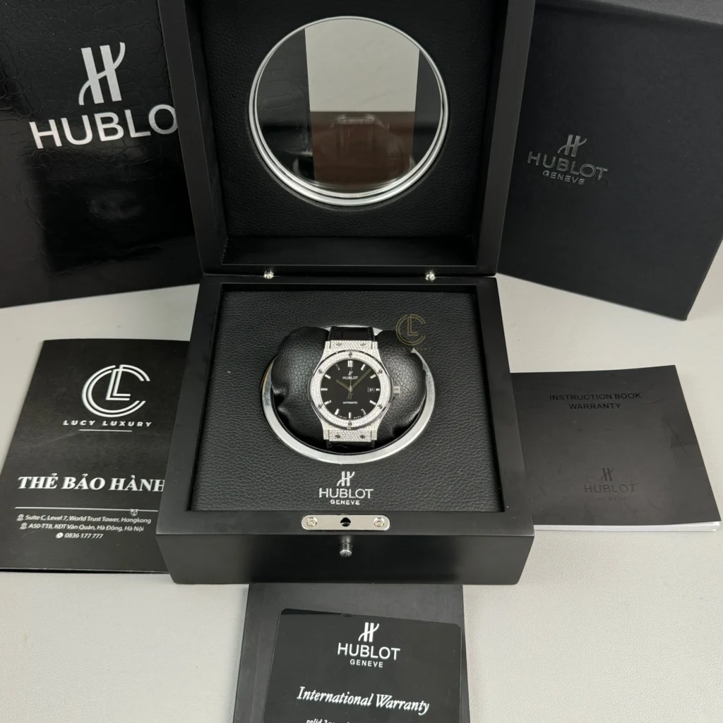 Super Clone Hublot Classic Fusion Diamonds Moissanite Pave 42mm Dial Black – Customize Diamod – Swiss SuperClone