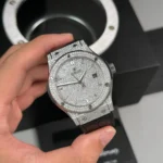 Super Clone Hublot Classic Fusion Full Diamonds Moissanite Pave 42mm – Customize Diamod – Swiss SuperClone