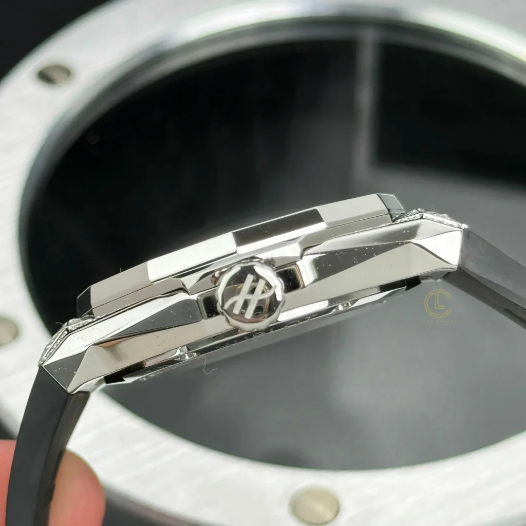 Super Clone Hublot Classic Fusion 40mm Leather Strap Steel