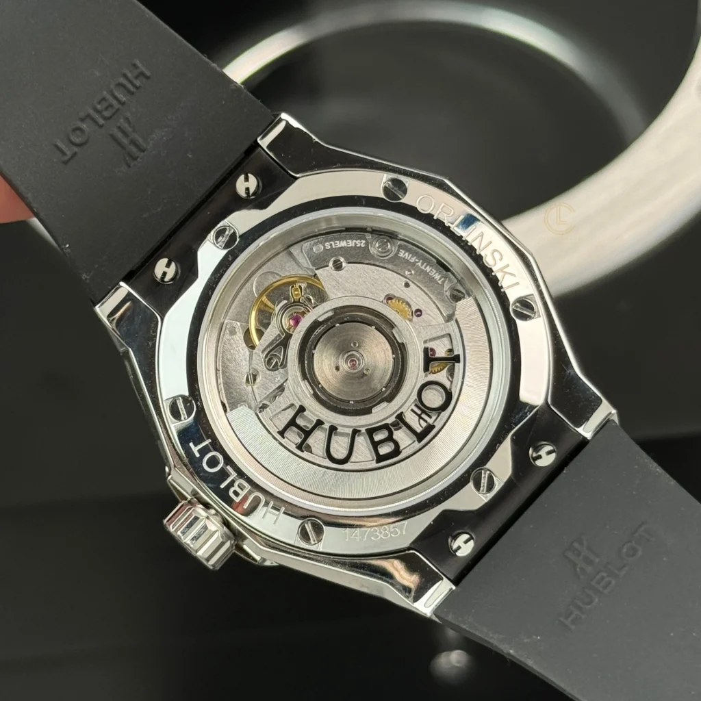 Super Clone Hublot Classic Fusion 40mm Leather Strap Steel