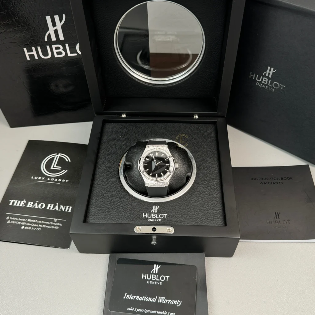 Super Clone Hublot Classic Fusion 40mm Leather Strap Steel