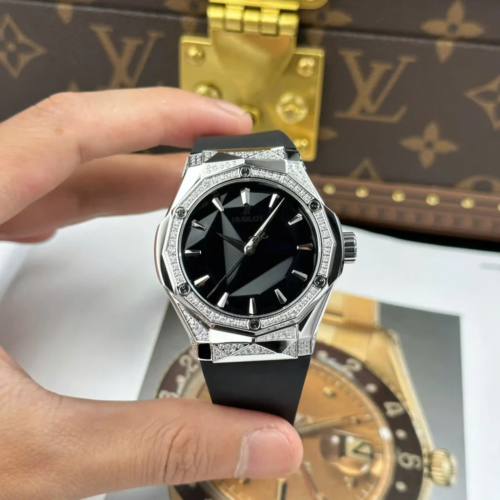 Super Clone Hublot Classic Fusion 40mm Leather Strap Steel