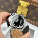 Super Clone Hublot Classic Fusion 40mm Leather Strap Steel