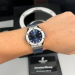 Super Clone Hublot Classic Fusion Titanium 38mm Blue Dial Unisex Size