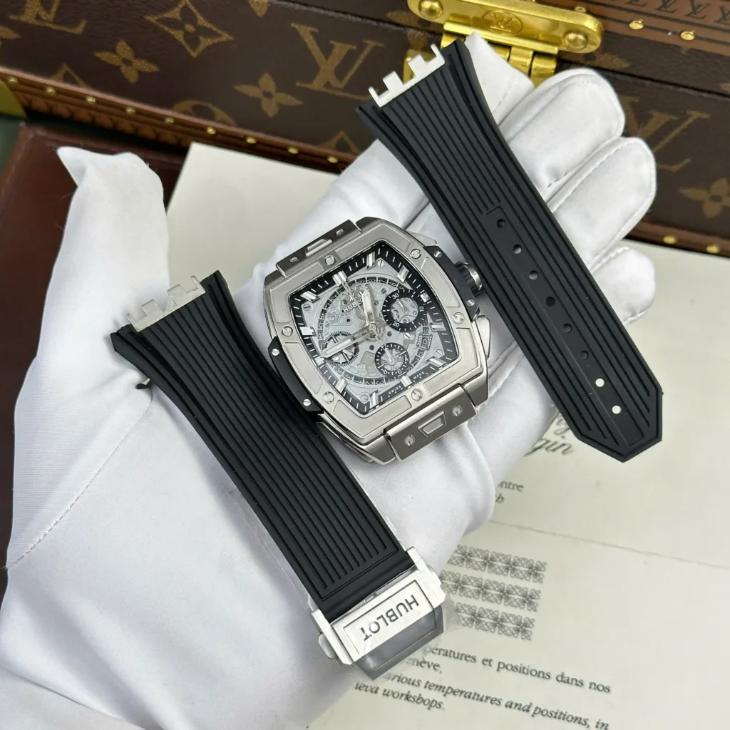 Super Clone Hublot Big Bang 42mm Rubber Strap Titanium