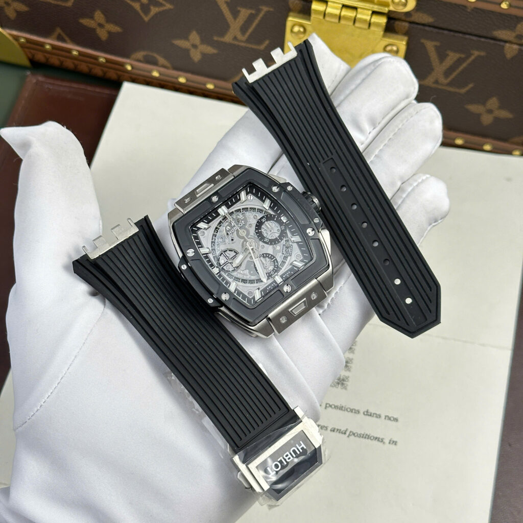 Super Clone Hublot Big Bang 42mm Rubber Strap Titanium