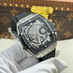 Super Clone Hublot Big Bang 42mm Rubber Strap Titanium