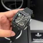 Super Clone Hublot Square Bang Unico 821.CI.0170.RX 821CI0170RX 42mm Black Dial Ceramic — case and bezel